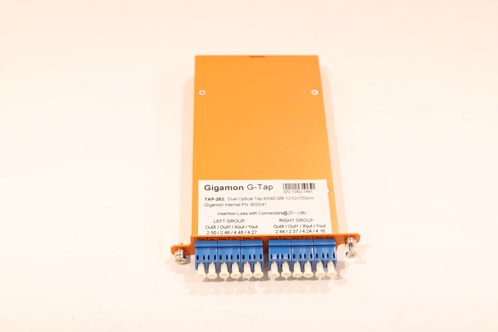 Компонент Gigamon TAP-263 Singlemode 60/40 Dual-Optical Network Tap P/N: 600041 Open Box — фото 2