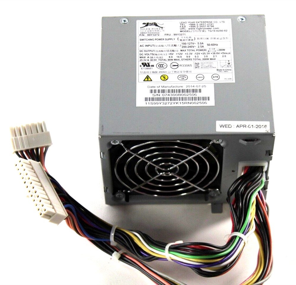 Блок питания TG10-0250-02 IBM 99Y3271 99Y3272 TIGER POWER 250W SurePOS 700 PSU — фото 1