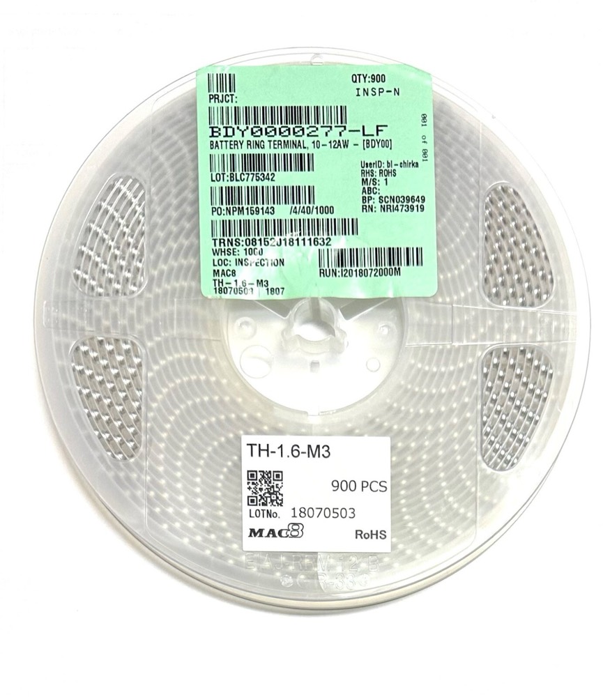 Батарея TH-1.6-M3 MAC8 BATTERY RING TERMINAL 10-12AW-(BDY00) (2 REELS 1800 PCS LOT) — фото 1