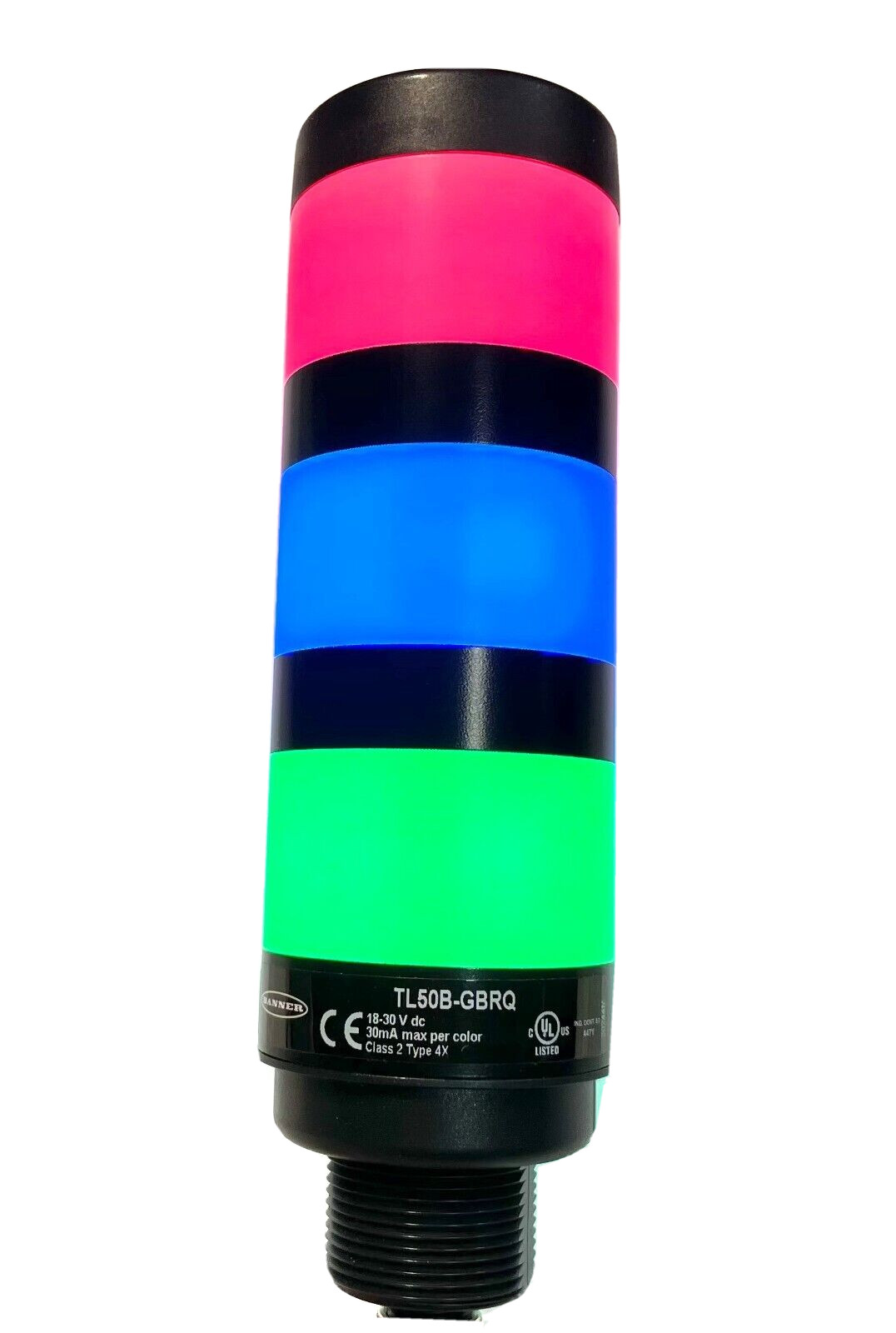 Компонент TL50B-GBRQ BANNER TL50B Basic Tower Light: 3-Color Indicator Green Blue Red — фото 1