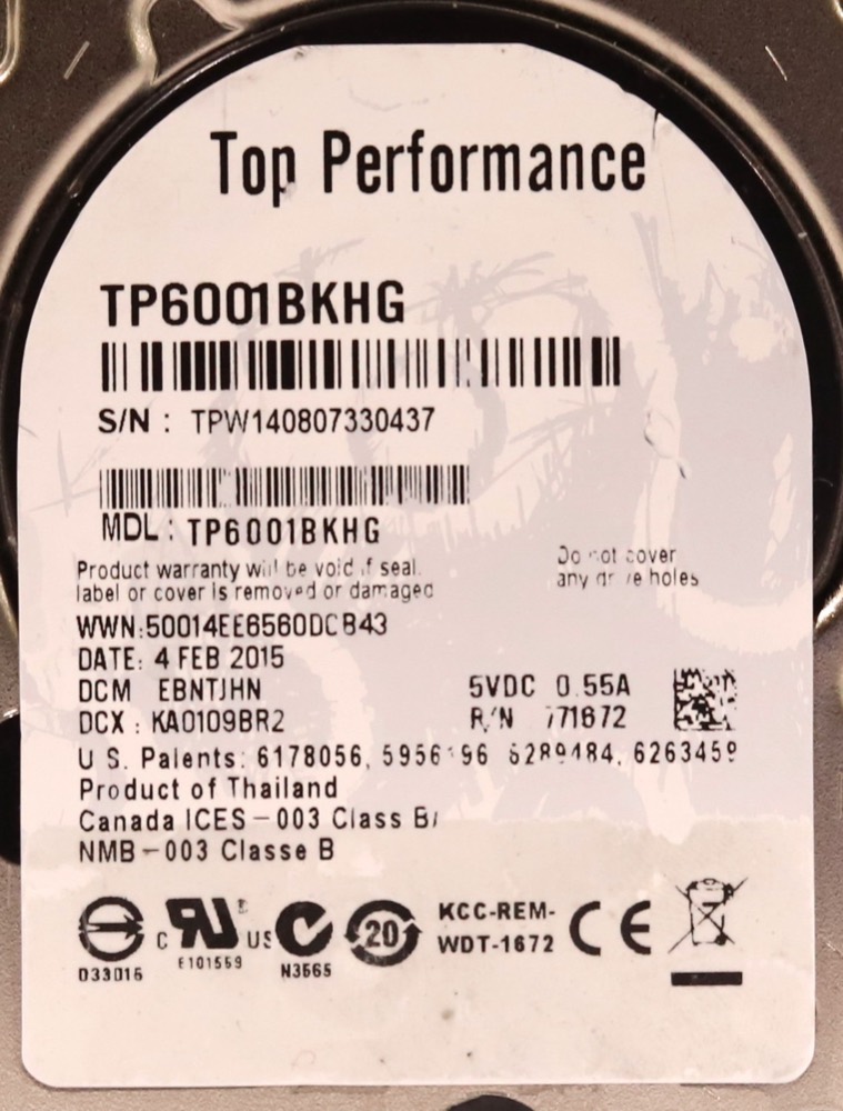 Жёсткий диск Top Performance TP6001BKHG 600GB 2.5" 6Gb/s 10K RPM SAS Hard Drive Tested — фото 2