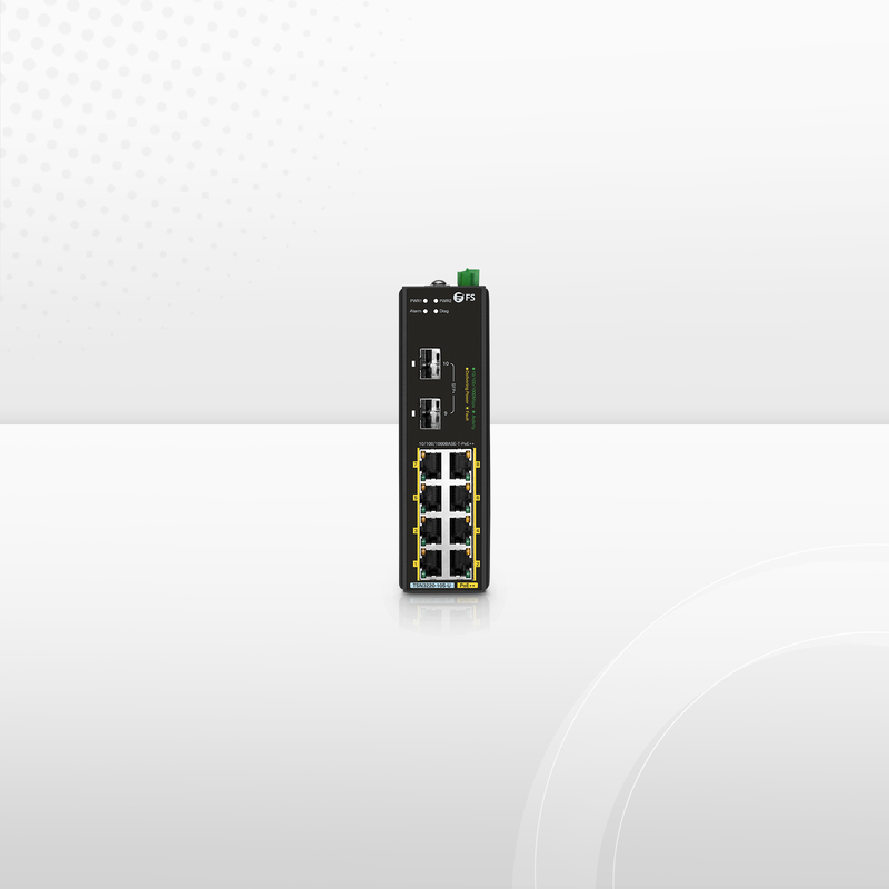 TSN3220-10S-U, 8-портовый управляемый промышленный TSN PoE++ коммутатор Gigabit Ethernet L2, 8x PoE++ портов @360Вт — фото 1