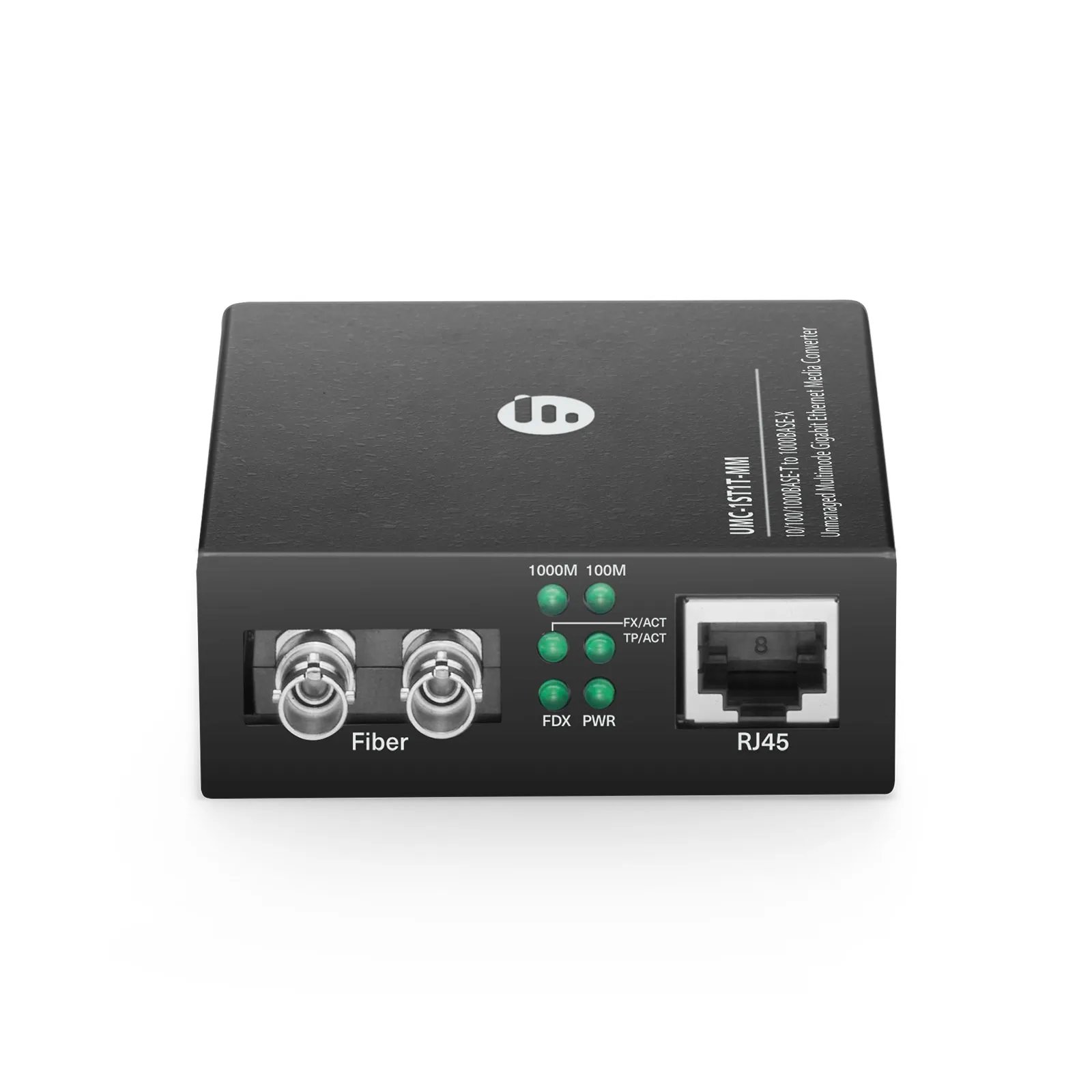 Неуправляемый медиаконвертер gigabit ethernet 1x 10/100/1000Base-T RJ45 в 1x 1000Base-X multimode ST 850нм 220/550м, в — фото 1