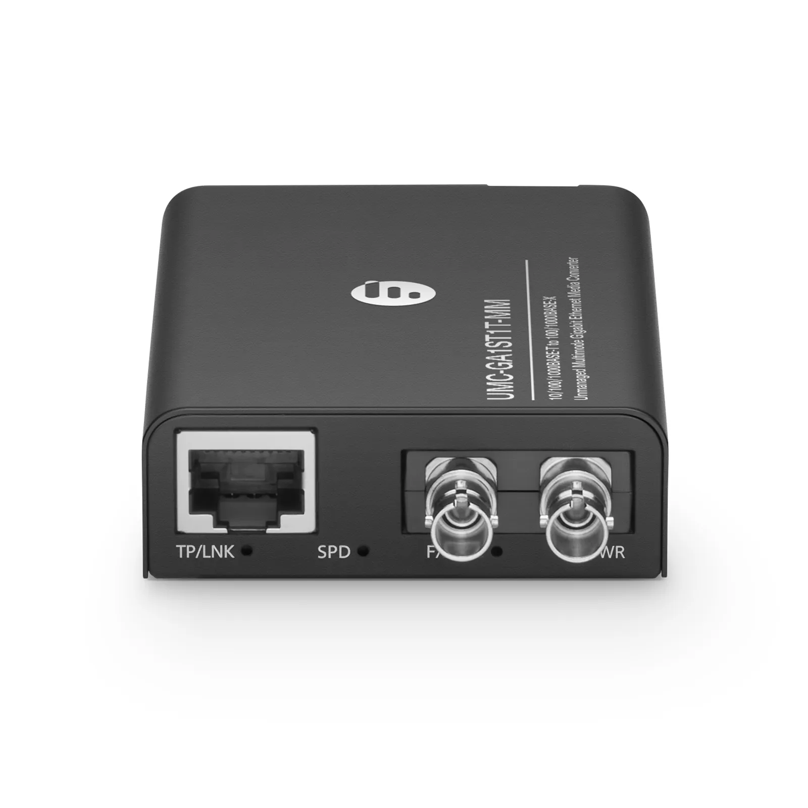 Мини неуправляемый медиаконвертер gigabit ethernet 1x 10/100/1000Base-T RJ45 в 1x 100/1000Base-X multimode ST 850нм 22 — фото 1