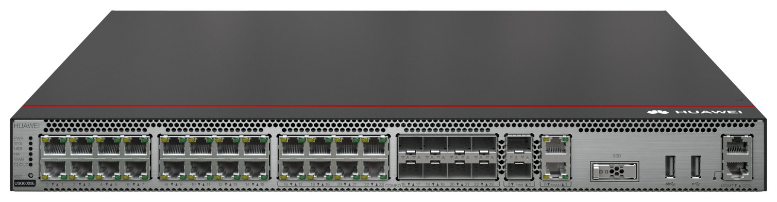 Межсетевой экран Huawei USG6515E-AC (2×GE WAN + 8×GE Combo + 16×GE RJ45 + 2×10GE SFP+,1 питание AC) — фото 1