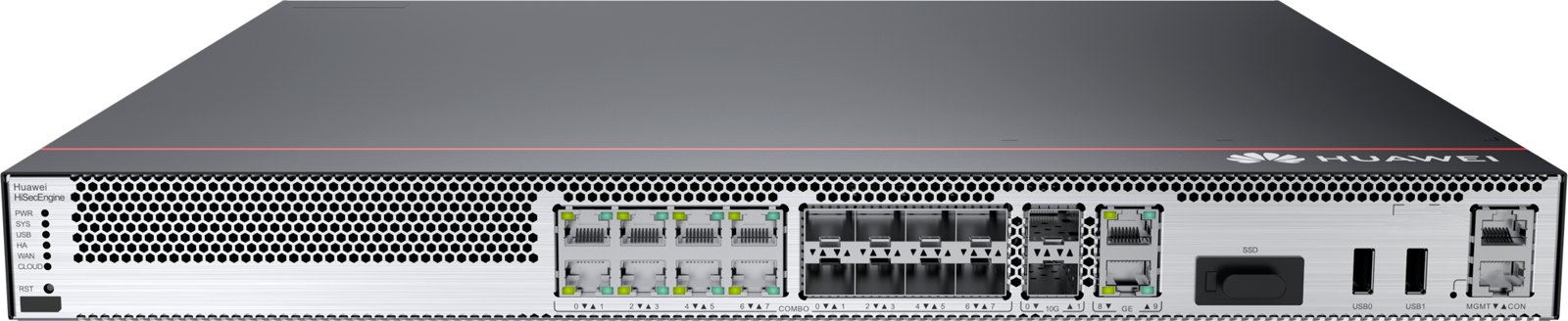 Межсетевой экран Huawei USG6525F-AC (HTM)-AC Host(2×GE RJ45 + 8×GE COMBO + 2×10GE SFP+,1 питание AC) — фото 1