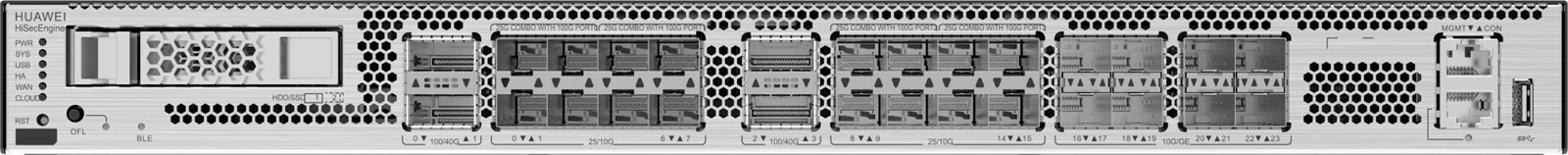 Межсетевой экран Huawei USG6725F-AC (HTM) AC host(4×QSFP28 + 16×ZSFP+ + 8×SFP+ , 2 питание AC) — фото 2