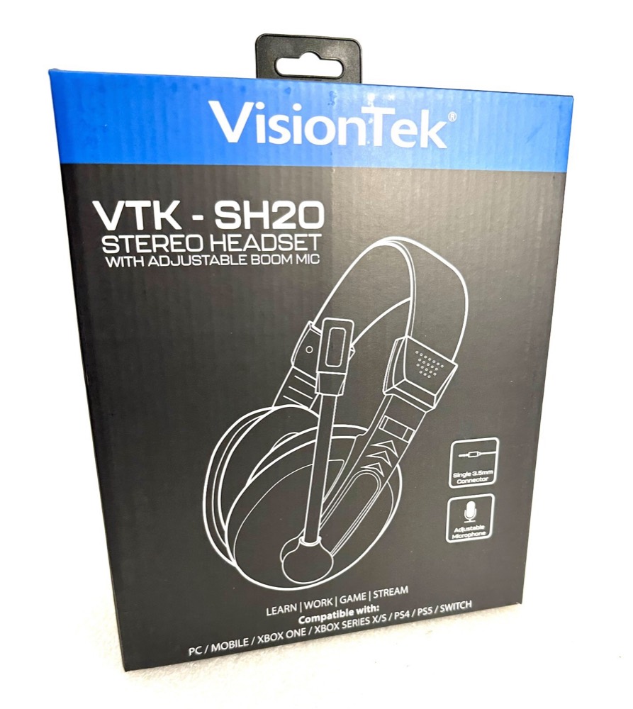 Гарнитура VTK-SH20 Visiontek Stereo Headset wi/Adjustable Boom Mic XBOX, PS4/5 New — фото 1