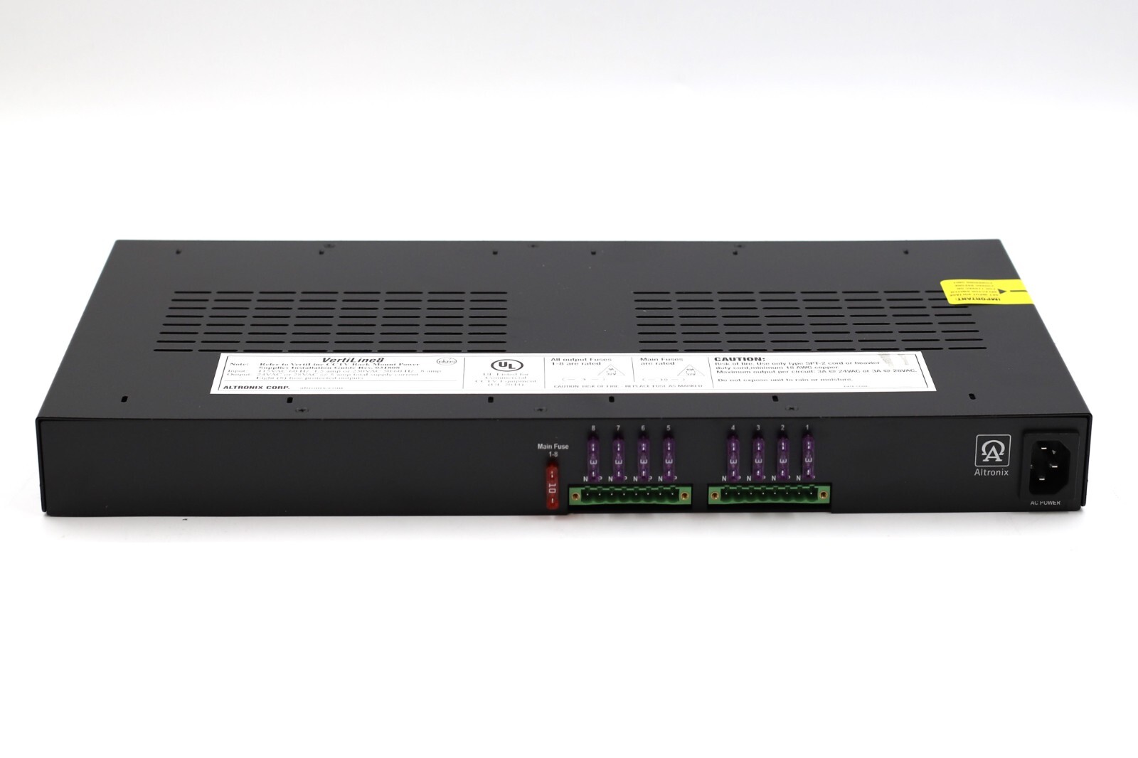 Блок питания Altronix VertiLine8 8-Output CCTV Rack Mount Power Supply New Open Box — фото 3