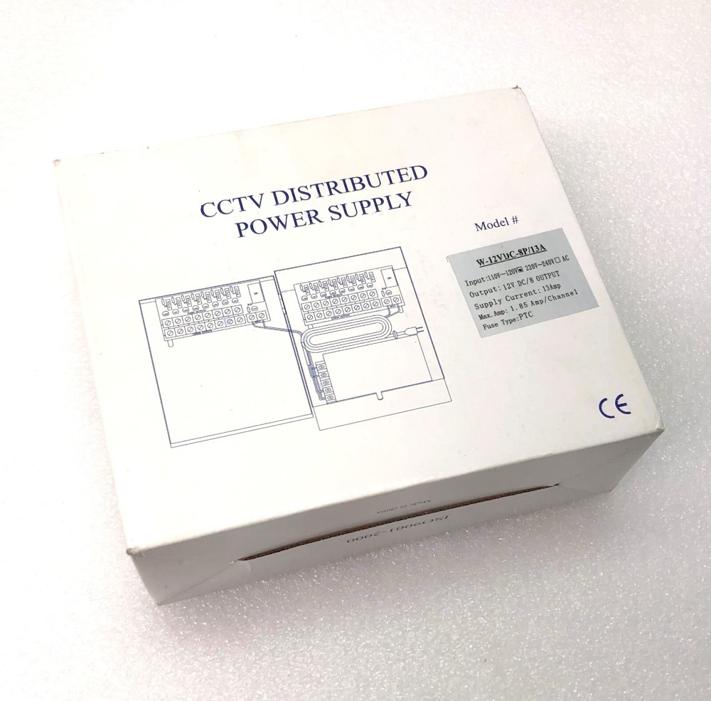 Блок питания W-12VDC-8P/13A CANTEK PTC Output CCTV Distributed POWER SUPPLY BOX — фото 1