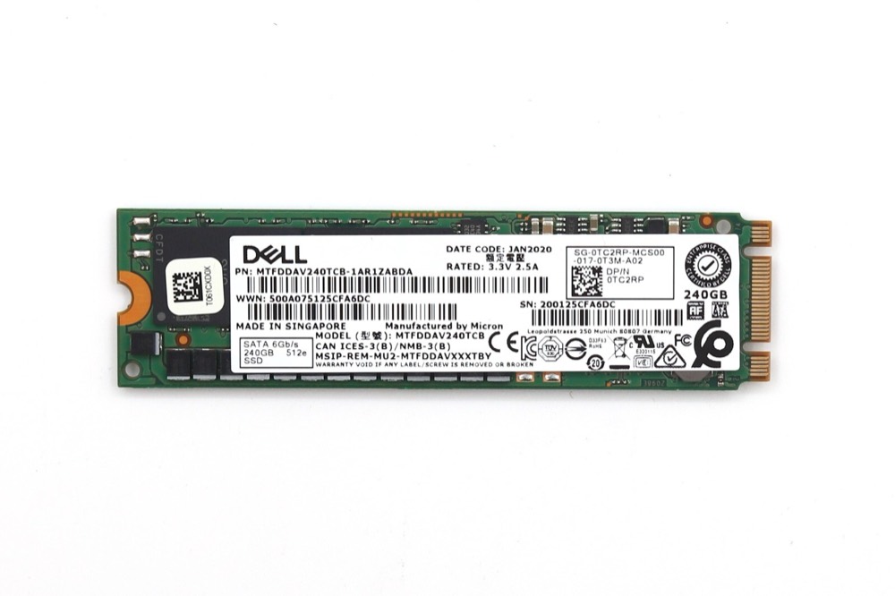 SSD-накопитель Dell Boss M.2 PCIe Storage Controller Card W/240GB SSD P/N: 07HYY4 0TC2RP Tested — фото 2