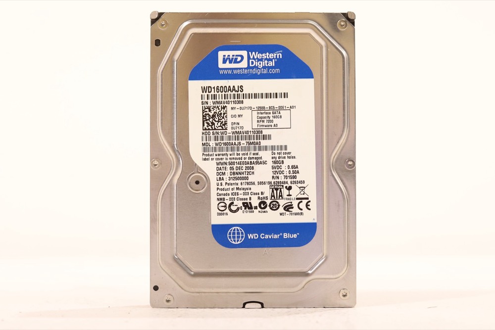 Жёсткий диск WD 160 ГБ SATA 3 Гбит/с 7,2K 8 МБ 3,5" Dell (0U717D) — фото 1