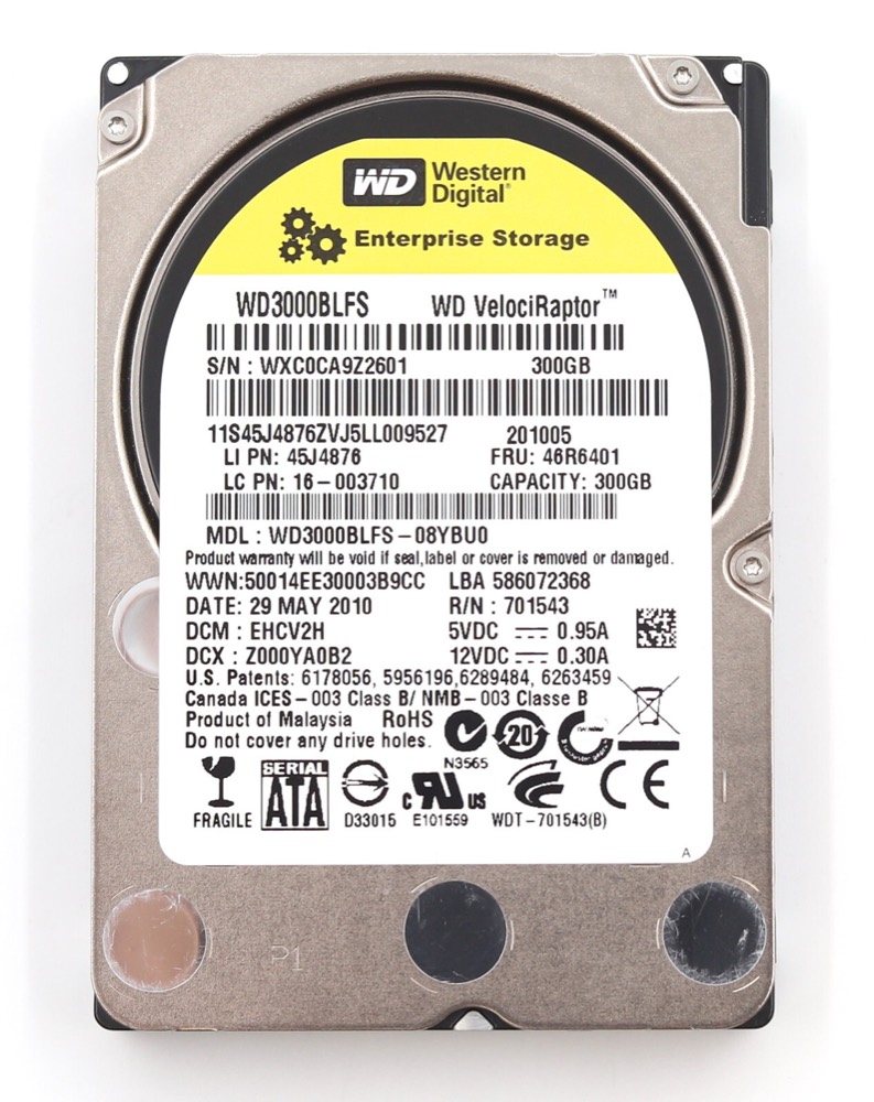 Жёсткий диск Western Digital WD3000BLFS 300GB 2.5" 10k RPM SATA Hard Drive P/N:46R6401 Tested — фото 1