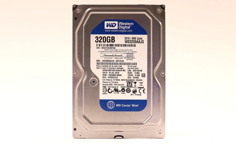 Жёсткий диск WD WD3200AAJS-00YZCA0 320GB 3.5" 3Gb/s 8MB 7.2K RPM SATA HDD P/N: WD3200AAJS — фото 1