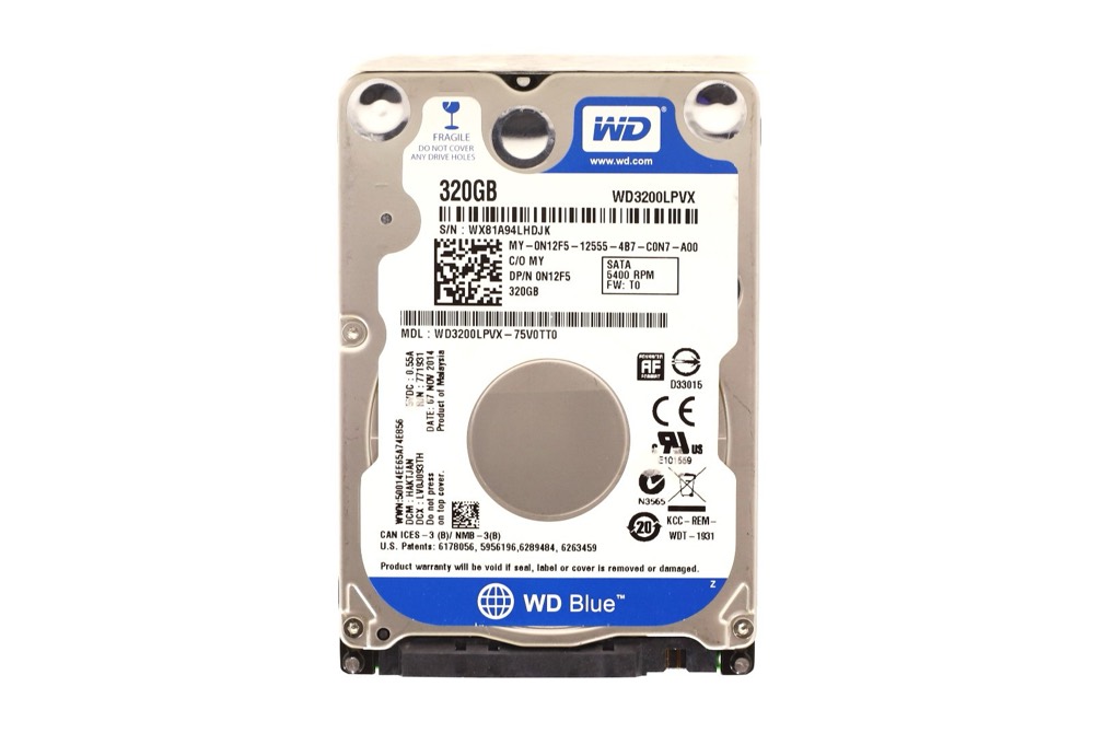 Жёсткий диск Dell WD3200LPVX 320GB 6Gb/s 8MB 5.4K RPM SATA Hard Drive Dell P/N: 0N12F5 Tested — фото 1