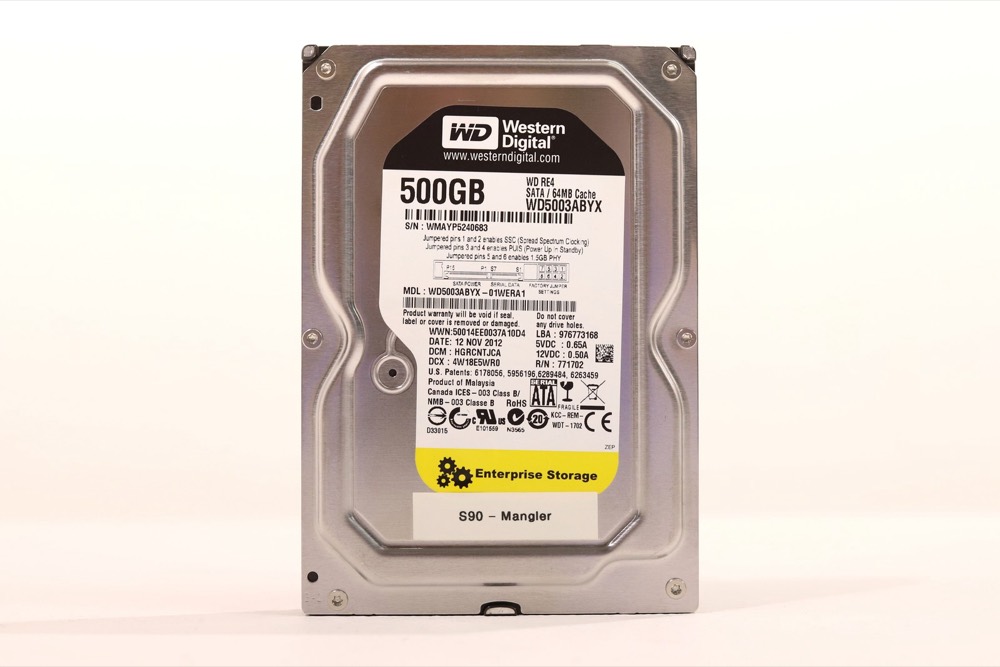 Жёсткий диск WD WD5003ABYX-01WERA1 500GB 3.5" 3Gb/s 64MB 7.2K RPM SATA HDD P/N: WD5003ABYX — фото 1