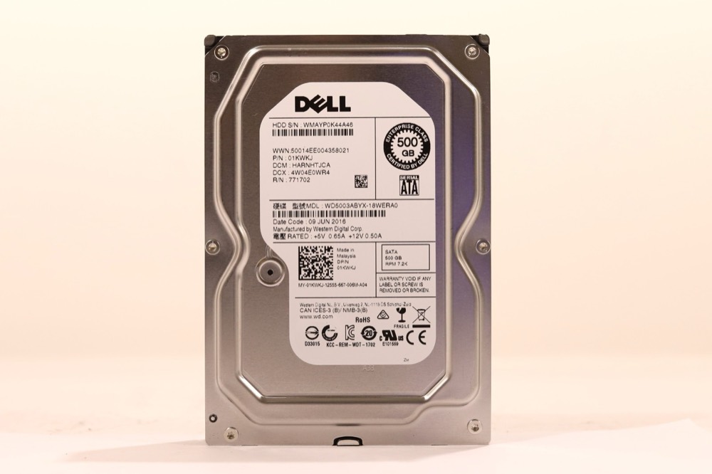 Жёсткий диск Dell WD5003ABYX-18WERA0 500GB 3.5" 3Gb/s 7.2K RPM SATA HDD Dell P/N: 01KWKJ — фото 1