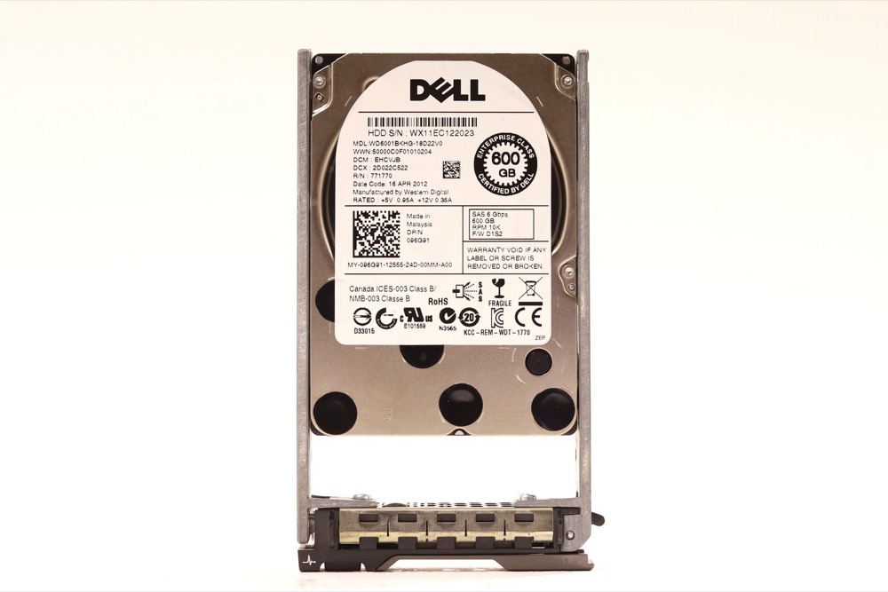 Компонент Dell WD6001BKHG-18D22V0 600GB 2.5" 6Gb/s 10K RPM SAS Drive W/Caddy P/N: 096G91 — фото 1