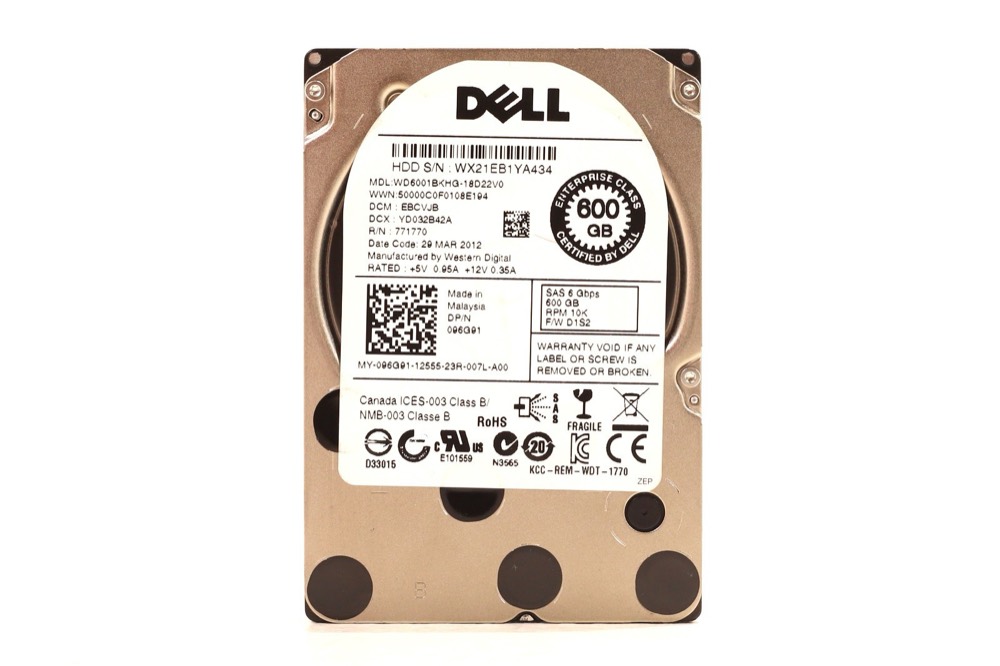 Жёсткий диск Dell 600 ГБ SAS 6 Гбит/с 10K 2,5" (WD6001BKHG, 096G91) — фото 1