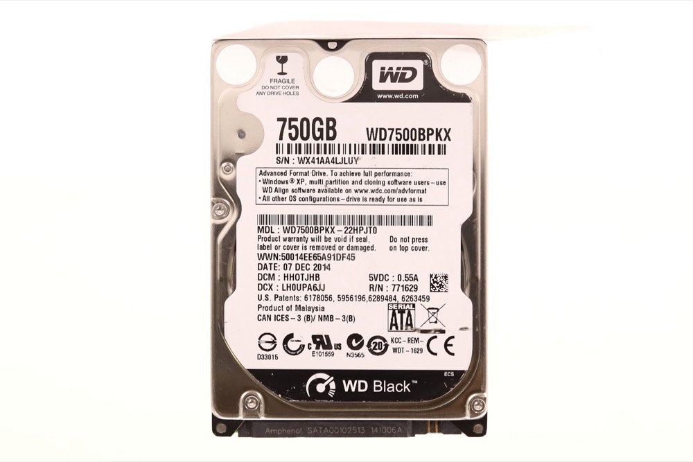 Жёсткий диск WD WD7500BPKX-22HPJT0 750GB 2.5" 6Gb/s 16MB 7.2K RPM SATA HDD P/N: WD7500BPKX — фото 1