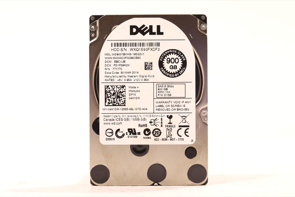 Жёсткий диск Dell WD9001BKHG-18D22V1 900GB 2.5in 6Gb/s 10K RPM SAS Hard Drive P/N: 04X1DR — фото 1