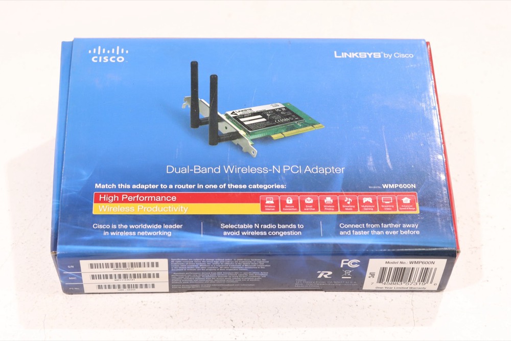 Сетевая карта Linksys WMP600N Dual-Band Wireless-N PCI Network Card P/N: 141822210000J Grade A — фото 1
