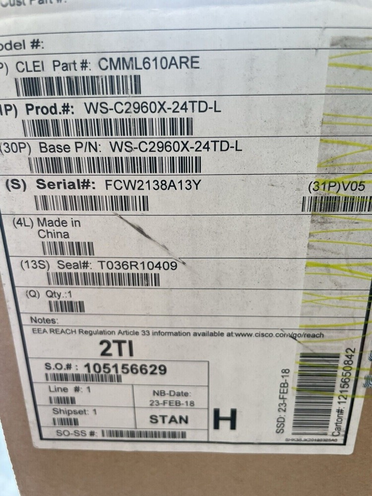 Коммутатор Cisco WS-C2960X-24TD-L — фото 2