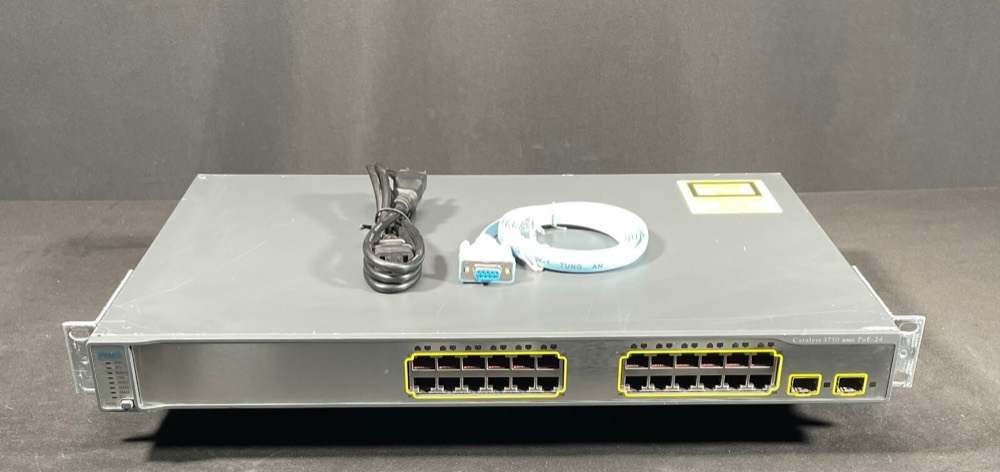 Коммутатор Cisco WS-C3750-24PS-S — фото 1