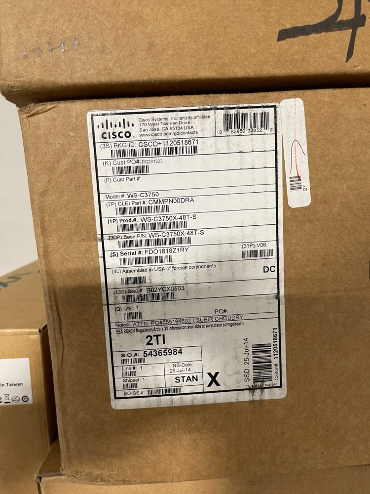 Коммутатор Cisco WS-C3750X-48T-S — фото 2