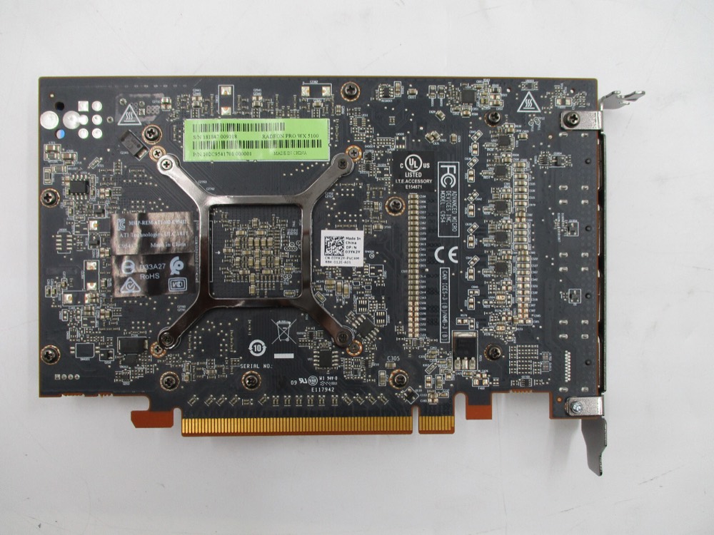 Графический ускоритель AMD Radeon PRO WX5100 8GB GDDR5 4x Display Ports Graphics Card Dell P/N: 03YK2Y — фото 3