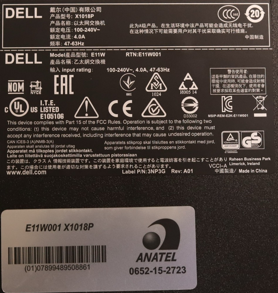 Коммутатор Dell X1018P 16 портов Gigabit PoE+ и 2x1GbE SFP (09PN0D) — фото 3