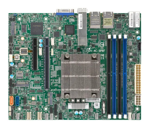 Материнская плата SuperMicro X12SDV-10C-SP6F Embedded FlexATX, Xeon ICX-D, Dual 25GSFP28,Quad1GbE — фото 1