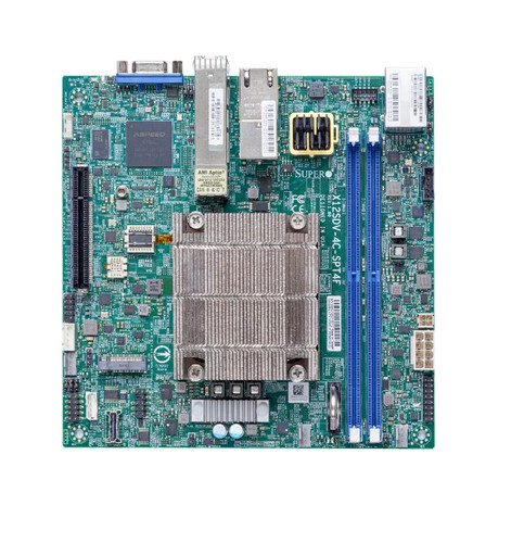 Материнская плата Supermicro X12SDV-10C-SPT4F Mini-ITX Xeon D-1749NT 2×25GbE SFP28 (X12SDV-10C-SPT4F) — фото 1