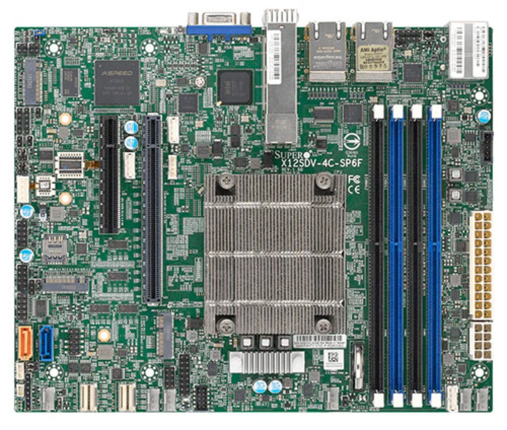 Материнская плата SuperMicro X12SDV-10CR-SP6F MB Embedded Flex ATX Xeon EDL-D, Dual 25G SFP28 — фото 1