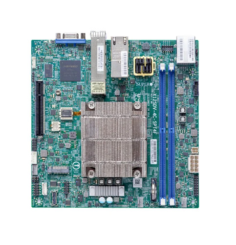 Материнская плата SuperMicro X12SDV-8C-SPT4F MB - Embedded mini ITX, Xeon D-1736NT, Dual 25G SFP28 — фото 1