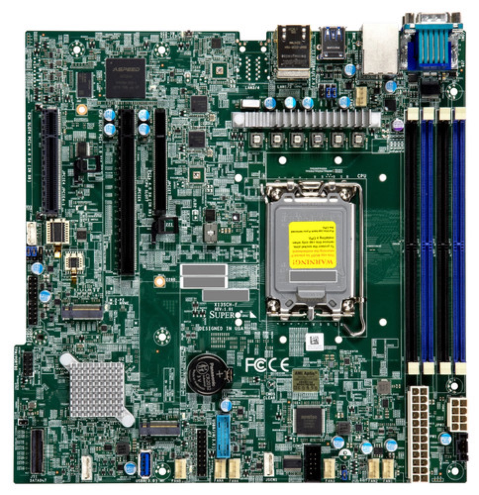 Материнская плата SuperMicro X13SCH-F Motherboard - MicroATX,Catlow,UP,RPL-E Xeon E,LGA1700,C266 — фото 1
