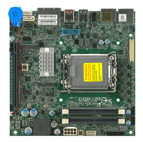 Материнская плата SuperMicro X14SAV-LVDS Motherboard -Embedded,mini-ITX,ARL-S,UP,PCH W880,Dual LAN — фото 1