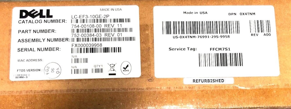 Трансивер X4TNM NEW Force10 LC-EF3-10GE-2P 2x Port 10G Ethernet LAN/WAN PHY Line Card XFP — фото 1