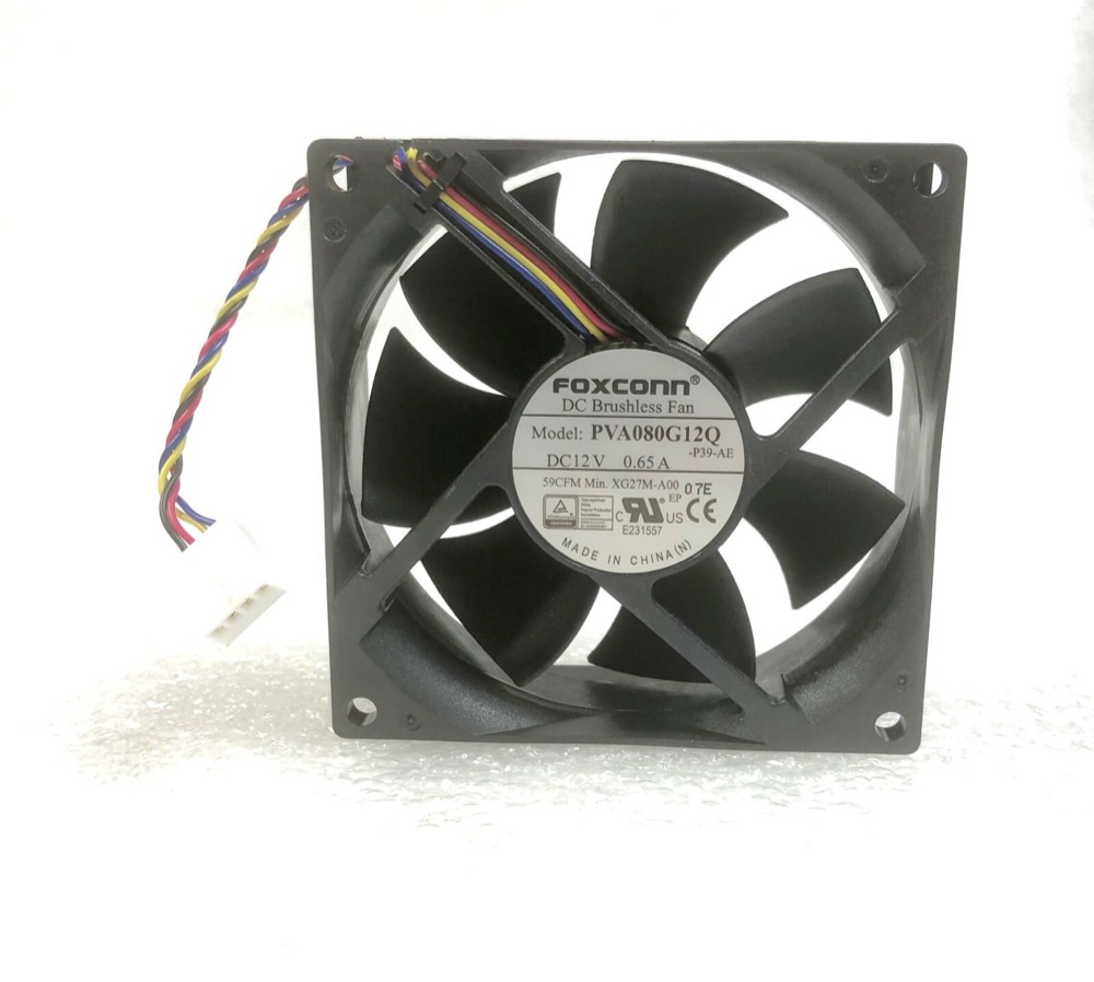 Вентилятор XG27M 0XG27M DELL Inspiron 3670 CPU Fan PVA080G12Q-P39-AE 4-PIN CONNECTOR — фото 1