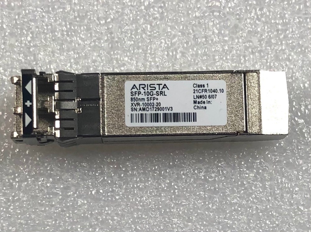 Трансивер LOT OF 10 Arista XVR-10002-20 SFP-10G-SRL 10GBASE-SRL SFP+ Transceiver — фото 1