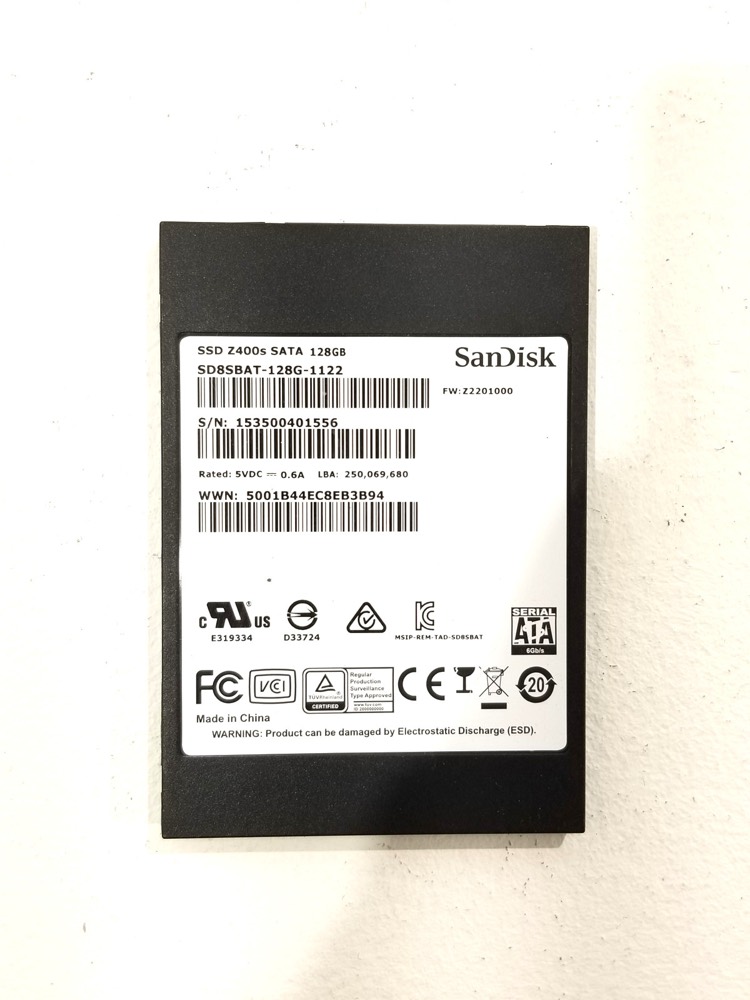 SSD-накопитель SanDisk Z400s 128GB 2.5in 6Gb/s SATA Solid State Drive P/N: SD8SBAT-128G-1122 — фото 1