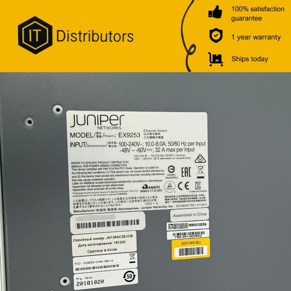 Коммутатор Juniper EX9253 — модульное ядро — фото 2