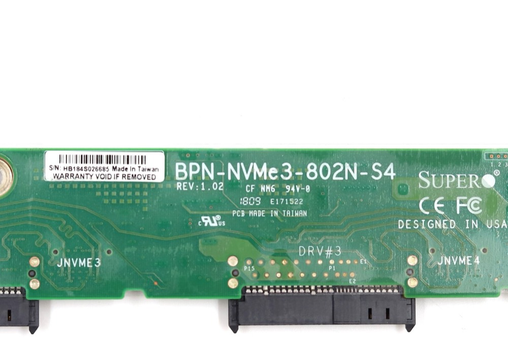 SSD-накопитель SSD Supermicro BPN-NVME3-802N-S4 4-Port Hybrid Backplane - 4 x 2.5" SAS3/SATA3/NVMe — фото 3