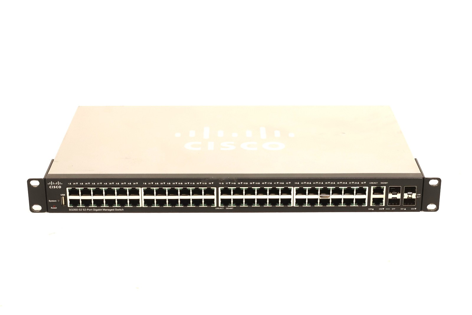 Коммутатор Cisco SG350-52-K9 48-Port GE w/2xSFP/Copper 1GE Uplink Switch — фото 1