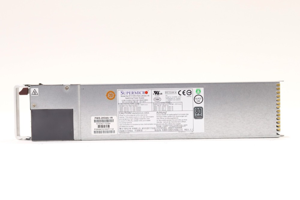 Блок питания Supermicro 2000 Вт 1U резервируемый (PWS-2K04A-1R) — фото 2