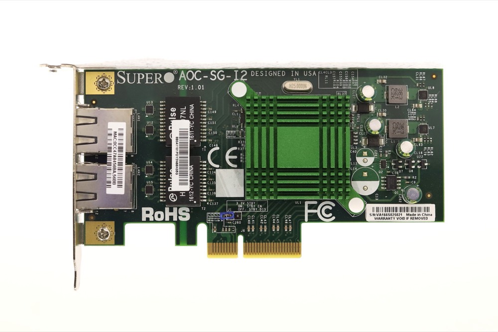 Плата расширения Low Profile Bracket For SuperMicro AOC-SG-I2 — фото 3