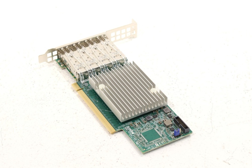Плата расширения SuperMicro AOC-S25GC-I4S PCIe G4 x16 LP 4x 25GbE SFP28 Intel E810-CAM1 — фото 1