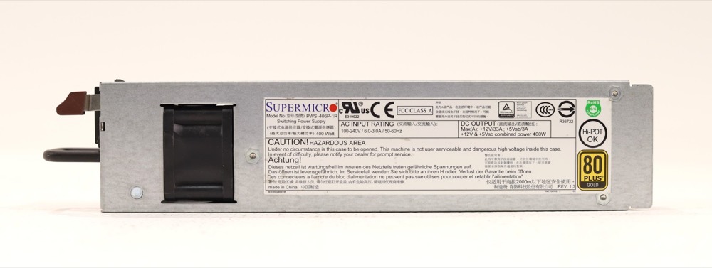 Блок питания Supermicro 400W 1U Redundant Power Supply (PWS-406P-1R) — фото 3