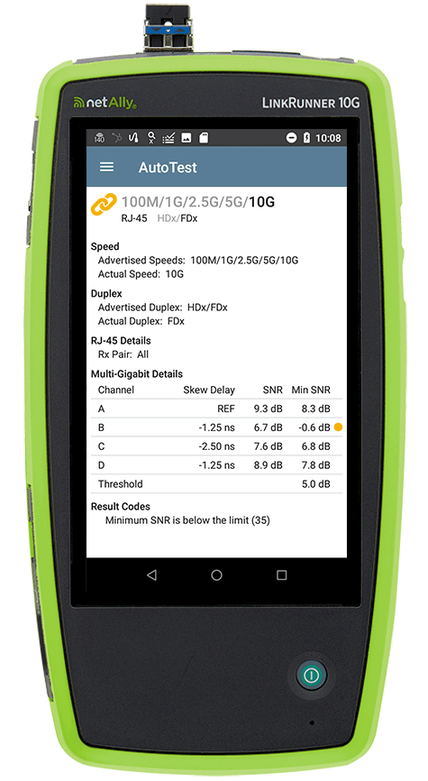 Тестер Ethernet 10G NetAlly LR10G-100 — LinkRunner 10G — фото 5