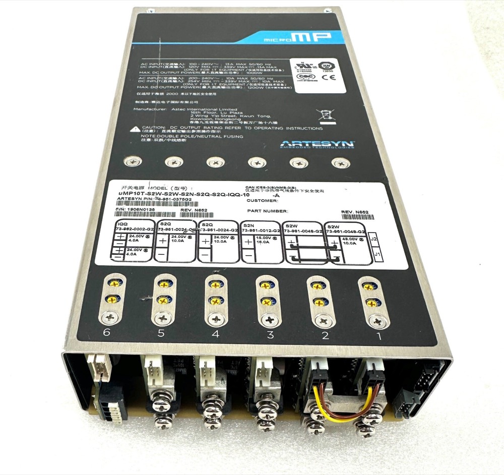 Блок питания Artesyn MicroMP uMP10T-S2W-S2W-S2N-S2Q-S2Q-IQQ-10 1200 Вт медицинский — фото 1